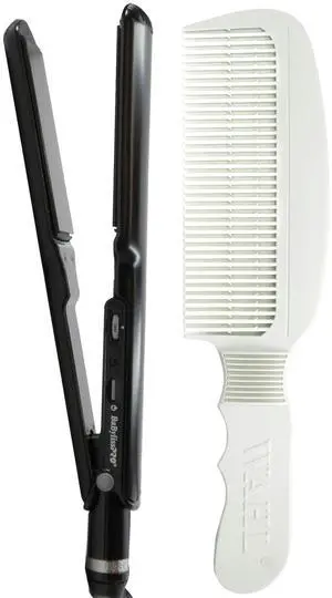 BaByliss Pro Porcelain Ceramic 1½" Straightening Iron BP9559UC with Flat Top Comb
