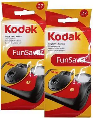 2-Pack Kodak 35mm One-Time-Use Disposable Camera (ISO 800) with Flash - 27 Exposure