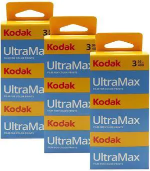 3x Kodak UltraMax Unit 400 Color Negative Film (35mm, 36 Exposures) - 3 Pack