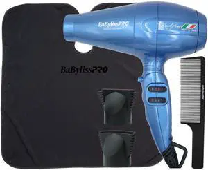 Babyliss Pro Nano Titanium Portofino 6600 Full-Size Hair Dryer BNT6610N with Barberology Professional Cutting Cape and Comb