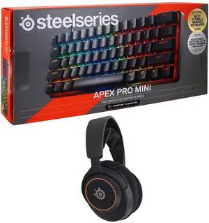 SteelSeries Arctis Nova 3 Wired Gaming Headset with SteelSeries Apex Pro Mini 60% Wired OmniPoint Gaming Keyboard Gen 3