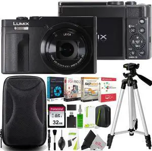 Panasonic Lumix ZS99 20.3MP 30X Optical Zoom Digital Camera (Black) Advanced Accessory Bundle