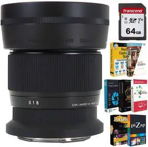 Sigma 56mm f/1.4 DC DN Contemporary Lens (Nikon Z) Photo Editing Software Kit