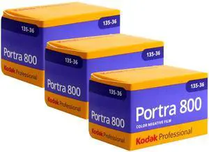 Kodak Portra 800 Color Negative Film (35mm Roll Film, 36 Exposures) - 3 Pack