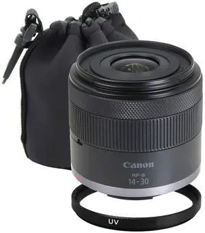 Canon RF-S 14-30mm f/4-6.3 IS STM PZ Lens (Canon RF) with Waterproof Lens Pouch and 58mm UV Filter