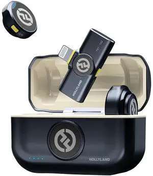 Hollyland LARK M2 Wireless Lavalier Microphone with Lightning Plug (Duo,Shine Charcoal) Hollyland LARK M2 Wireless Lavalier Microphone with Lightning Plug (Duo,Shine Charcoal)