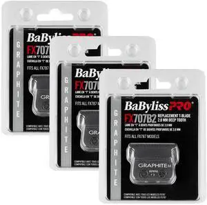 BaByliss PRO Deep Tooth Graphite Replacement Blade BB-FX707B2- 3 Unit