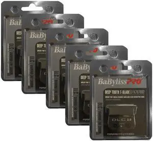 Babyliss Pro DLC 2.0MM Deep Tooth T-Blade FX707BD2 - 5 Packs
