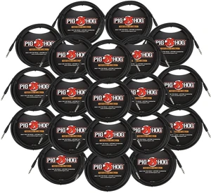Pig Hog PTRS15 High Performance 1/4" TRS Instrument Cable, 15 Feet - 20 Pack Pig Hog PTRS15 High Performance 1/4" TRS Instrument Cable, 15 Feet - 20 Pack
