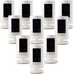 Ring Outdoor Cam Stick Up Indoor/Outdoor Wireless Security Camera White - 10 Pack