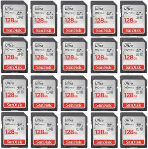 Sandisk Ultra 128GB SDXC UHS-I Class 10 Memory Card - 20 Pack