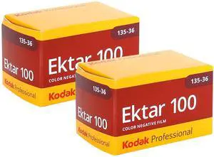 Kodak Ektar 100 Color Negative Film (35mm Roll Film, 36 Exposures) - 2 Pack