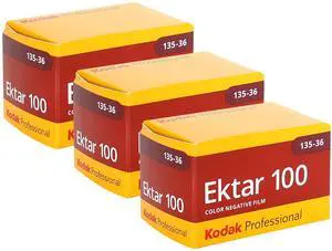 Kodak Ektar 100 Color Negative Film (35mm Roll Film, 36 Exposures) - 3 Pack