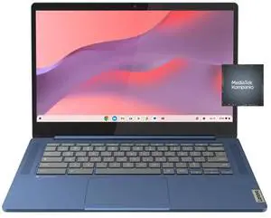 Lenovo IdeaPad Slim 3 Chromebook 14" Full HD Laptop - MediaTek Kompanio 520 - 4GB Memory - 64GB eMMC (Abyss Blue)