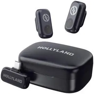 Hollyland LARK A1 Duo 2-Person Wireless Lavalier Microphone System with USB-C Connector for Mobile Devices (Space Gray, 2.4 GHz) Hollyland LARK A1 Duo 2-Person Wireless Lavalier Microphone System with USB-C Connector for Mobile Devices (Space Gray, 2.4 GHz)