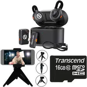 Hollyland LARK M2S Combo 2-Person Wireless Microphone System with USB-C to Lightning - Universal Compatibility (2.4 GHz, Space Gray) Video Bundle