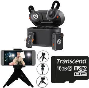 Hollyland LARK M2S Mini Combo 2-Person Wireless Microphone System - Universal Compatibility (2.4 GHz, Space Gray) Video Bundle