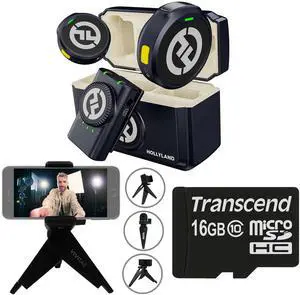 Hollyland LARK M2 DUO 2-Person Wireless Camera-Mount Microphone System - Universal Compatible (2.4 GHz, Shine Charcoal) Video Bundle Hollyland LARK M2 DUO 2-Person Wireless Camera-Mount Microphone System - Universal Compatible (2.4 GHz, Shine Charcoal) Video Bundle