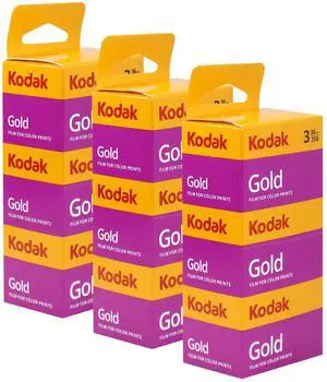 3x Kodak GOLD 200 Color Negative Film (35mm Roll Film, 36 Exposures) - 3 Pack