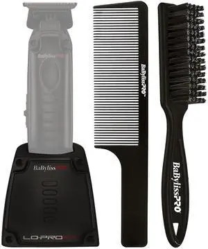 BaByliss Pro LO-PROFX Trimmer Charging Base FX726BASE with Fade Brush and 9" Comb