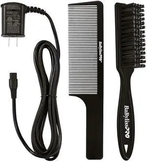 Babyliss Pro Foil Shaver Replacement Power Cord Charger For FXFS2 Double Foil Shaver with Fade Brush and 9" Comb