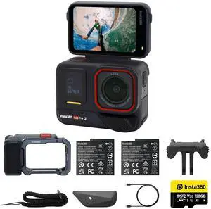 Insta360 Ace Pro 2 Xplorer Dual Battery Waterproof Action Camera Bundle with 128GB Card