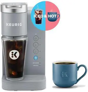Keurig K-Express Essentials Plus, Iced and Hot Single-Serve K-Cup Pod Coffee Maker, Gray Keurig K-Express Essentials Plus, Iced and Hot Single-Serve K-Cup Pod Coffee Maker, Gray