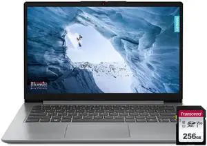 Lenovo Ideapad 1 14" Laptop - Intel Celeron N4500, 4GB Memory, 128GB eMMC (Cloud Gray) with Transcend 256GB 300S UHS-I SDXC Memory Card Lenovo Ideapad 1 14" Laptop - Intel Celeron N4500, 4GB Memory, 128GB eMMC (Cloud Gray) with Transcend 256GB 300S UHS-I SDXC Memory Card
