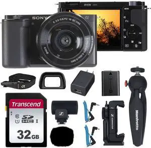 Sony ZV-E10 Mirrorless Camera with E PZ 16-50mm f/3.5-5.6 OSS II Lens Content Creator Bundle