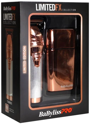 BaByliss Pro LIMITEDFX Collection Limited Edition Trimmer and Double Foil Shaver Rose Gold #FXDUOFS2TRG BaByliss Pro LIMITEDFX Collection Limited Edition Trimmer and Double Foil Shaver Rose Gold #FXDUOFS2TRG