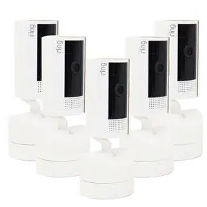 5x Ring Pan-Tilt Indoor Security Cam with 360° Horizontal Pan Coverage, Live View & Two-Way Talk and HD Video - White 5x Ring Pan-Tilt Indoor Security Cam with 360° Horizontal Pan Coverage, Live View & Two-Way Talk and HD Video - White