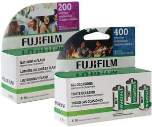 Fujifilm 400 Color Negative 35mm Film (36 Exposures) - 3 Pack with Fujifilm 200 Color Negative 35mm Film (36 Exposures) - 3 Pack Fujifilm 400 Color Negative 35mm Film (36 Exposures) - 3 Pack with Fujifilm 200 Color Negative 35mm Film (36 Exposures) - 3 Pack