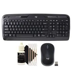 Logitech MK320 Full-size Wireless Membrane Keyboard, Mouse Bundle for PC with Cleaning Kit Logitech MK320 Full-size Wireless Membrane Keyboard, Mouse Bundle for PC with Cleaning Kit