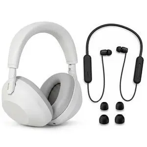 Sony WH-1000XM6 Wireless Noise Canceling Headphones - Silver with WI-C100 Wireless In-Ear Headphones Sony WH-1000XM6 Wireless Noise Canceling Headphones - Silver with WI-C100 Wireless In-Ear Headphones