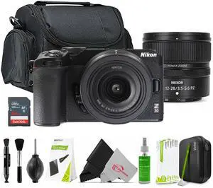 Nikon Z30 Mirrorless Camera with DX 16-50mm Lens and DX 12-28mm f/3.5-5.6 PZ VR Lens Accessory Bundle Nikon Z30 Mirrorless Camera with DX 16-50mm Lens and DX 12-28mm f/3.5-5.6 PZ VR Lens Accessory Bundle