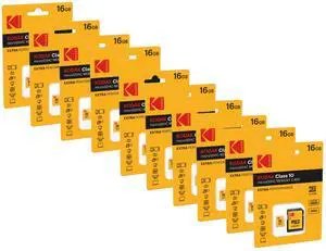 Kodak 16GB Premium Performance microSDHC Memory Card Class 10 - 10 Pack Kodak 16GB Premium Performance microSDHC Memory Card Class 10 - 10 Pack