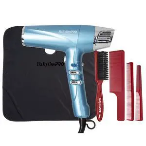 BaByliss Pro Nano Titanium High-Speed Dual Ionic Hair Dryer BNT9100 (Blue) Barber Accessory Bundle BaByliss Pro Nano Titanium High-Speed Dual Ionic Hair Dryer BNT9100 (Blue) Barber Accessory Bundle