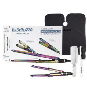 BaByliss Pro Nano Titanium Prima3100 & Prima2000 Styling Irons Prepack BNTPK1RB (Iridescent) Professional Stylist Bundle BaByliss Pro Nano Titanium Prima3100 & Prima2000 Styling Irons Prepack BNTPK1RB (Iridescent) Professional Stylist Bundle