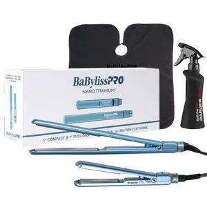 BaByliss Pro Nano Titanium 1" Full-Size & 1" Compact Ultra-Thin Flat Iron Prepack BNTPP84 with Professional Barber Bundle BaByliss Pro Nano Titanium 1" Full-Size & 1" Compact Ultra-Thin Flat Iron Prepack BNTPP84 with Professional Barber Bundle