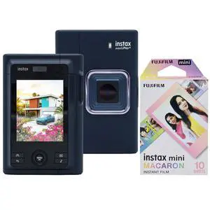 FUJIFILM instax mini LiPlay with Hybrid Instant Camera Midnight Blue with Instax Mini Instant Film (Macaron, 10 Exp) FUJIFILM instax mini LiPlay with Hybrid Instant Camera Midnight Blue with Instax Mini Instant Film (Macaron, 10 Exp)