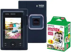FUJIFILM instax mini LiPlay+ Hybrid Instant Camera - Midnight Blue with 2x10 Film Mini Instax Film Pack FUJIFILM instax mini LiPlay+ Hybrid Instant Camera - Midnight Blue with 2x10 Film Mini Instax Film Pack