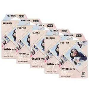 FUJIFILM instax mini Instant Film (Soft Glitter, 10 Exposures) - 5 Pack FUJIFILM instax mini Instant Film (Soft Glitter, 10 Exposures) - 5 Pack
