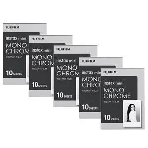 FUJIFILM instax mini Monochrome Instant Film (10 Exposures) - 5 Pack FUJIFILM instax mini Monochrome Instant Film (10 Exposures) - 5 Pack