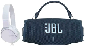 JBL Charge 6 Portable Waterproof Bluetooth Speaker (Blue) with Wired Headphones (White) JBL Charge 6 Portable Waterproof Bluetooth Speaker (Blue) with Wired Headphones (White)