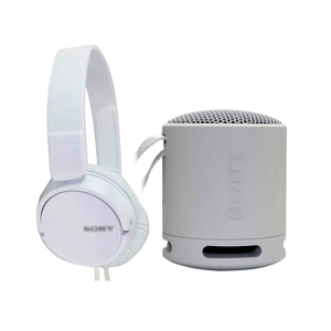Sony XB100 Portable Waterproof Bluetooth Speaker (Gray) + On-Ear Wired Headphones (White) Sony XB100 Portable Waterproof Bluetooth Speaker (Gray) + On-Ear Wired Headphones (White)