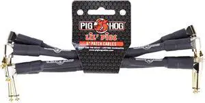 Pig Hog Lil Pigs Four high performance 6-in patch cables 1/4-in -1/4-in right angle connector