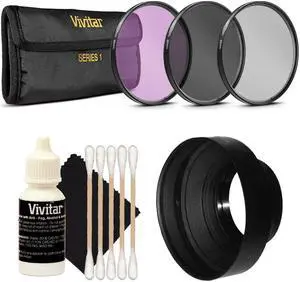 Vivitar 52mm 3pc Filter Kit UV/CPL/FDL with 52mm Top Accessories