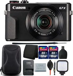Canon PowerShot G7 X Mark II 20.1MP 1" CMOS Sensor Digital Camera + 48GB Accessory Kit