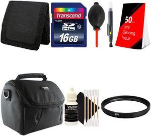 58mm UV Filter + 16GB Cleaning Accessory Kit for Canon EOS Rebel T6i T6 T6s T5i T5 T4i T3i