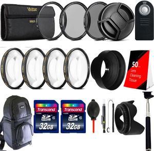 58mm UV CPL ND Filter Kit + 64GB Top Accessory Kit for CANON EOS 750D 760D 650D 600D